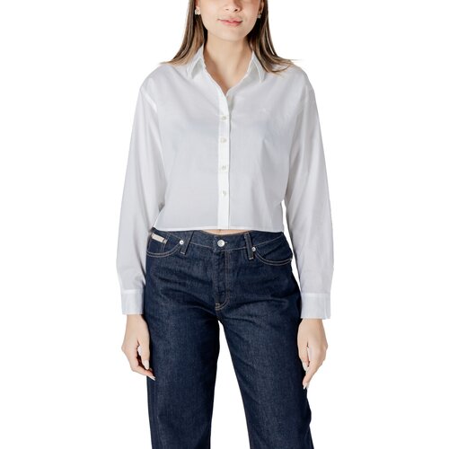 Calvin Klein Jeans Srajce & Bluze LS POPLIN SHIRT J20J224623 Bela Cene