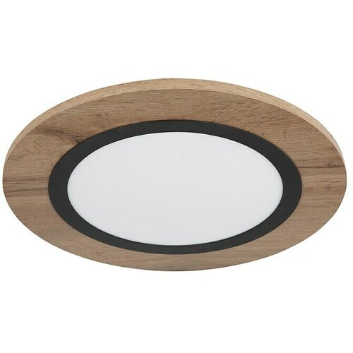 Globo LED stropna svjetiljka (15 W, &amp;Oslash; x V: 40 x 4,5 cm, Crna, smeđa, Topla bijela) Slike