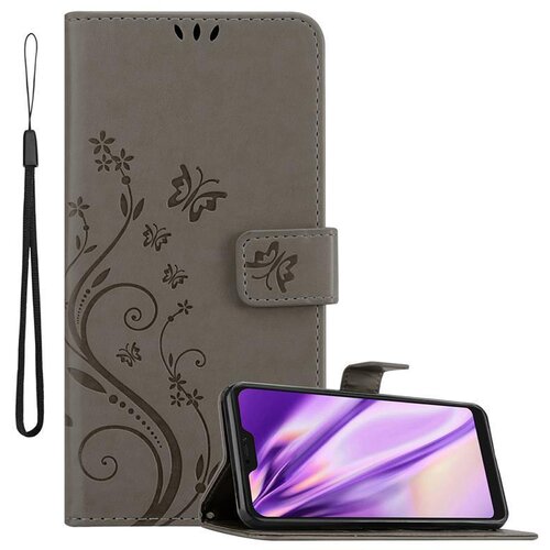 Cadorabo Xiaomi RedMi NOTE 6 PRO v klasična črna - ovitek v cvetličnem dizajnu z magnetnim zapiranjem, stoječo funkcijo in režami za kartice, (20558902) Cene