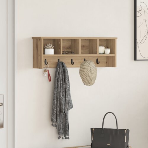 vidaXL Nadwyčajna obešalnik za plašče artisan hrast 75 x 16 x 26 cm Cene