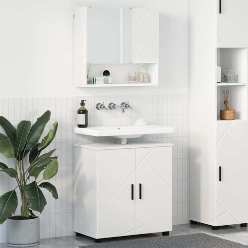 vidaXL set namještaja za kupaonicu zidne 2 pcs bijelo 61 x 35 x 64 cm Cijene