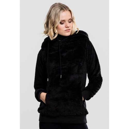 Urban Classics Women's Long Teddy Hoody Black Cene