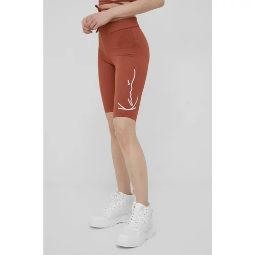 Karl Kani Kratke hlače ženske, rjava barva