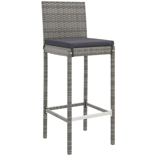  11-dijelni vrtni barski set od poliratana s jastucima sivi Cene