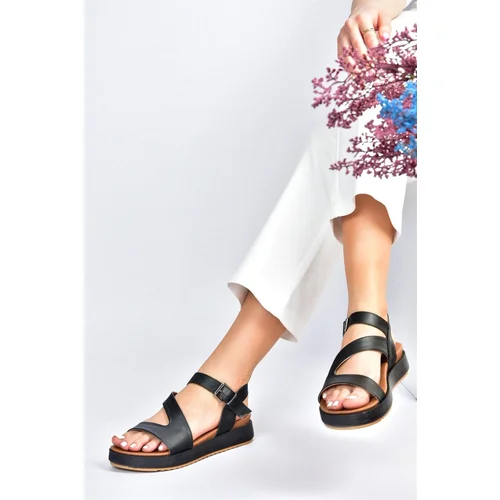 Fox Shoes Black Women's Daily Sandals