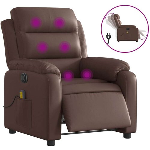 Maison Chic Električni masažni naslanjač - Relax naslanjač rjavo umetno usnje, (22134611) Cene