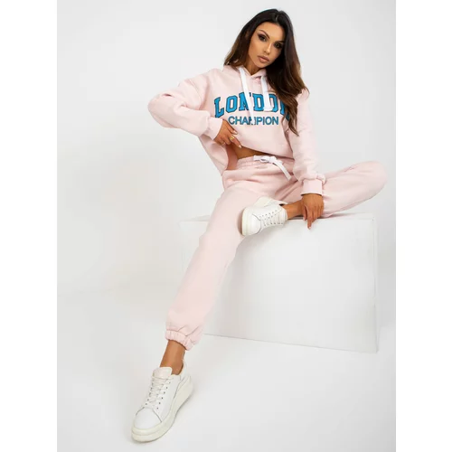 Fashion Hunters Light pink and blue tracksuit by Larain