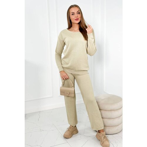 Kesi Set of sweaters Sweatshirt + Pants dark beige Slike