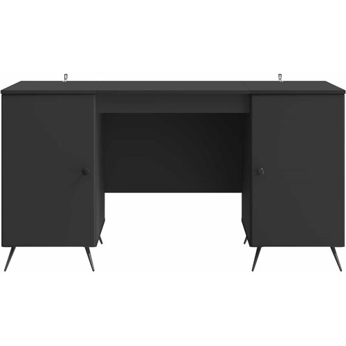  Stol Crna 142,5 x 50 x 75 cm Konstruirano drvo Slike