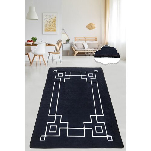 Conceptum Hypnose tepih , pravougaoni, 80x300 cm, crno-beli Cene