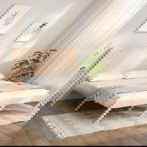 VidaXL Okvir za krevet od masivne borovine 120x190 cm 4FT mali bračni Slike