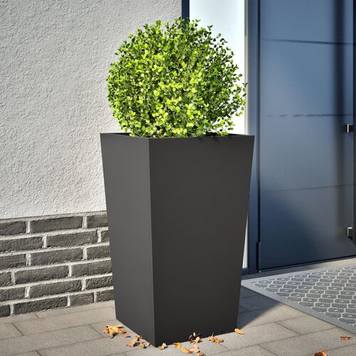 VidaXL Vrtna sadilica crna 45x45x75 cm čelična Slike