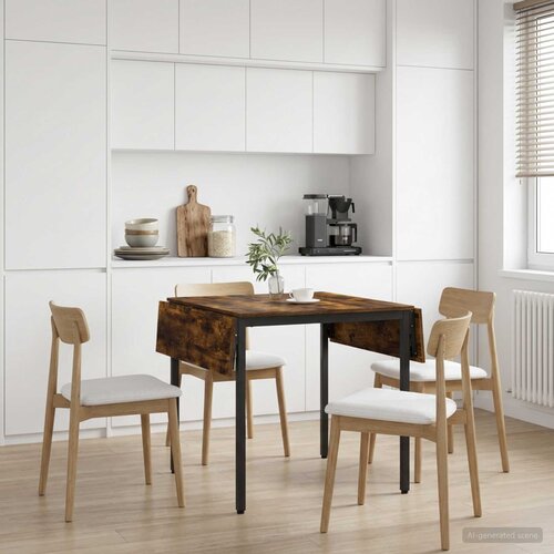  Produživi blagovaonski stol 120 x 81,5 x 75 cm Dimljeni hrast Slike