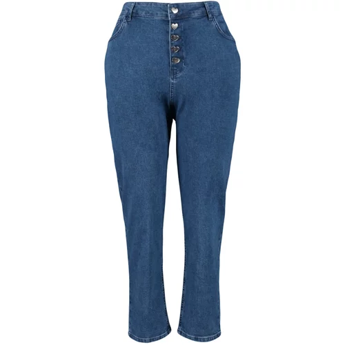 Trendyol Curve Plus Size Jeans - Blue - Mom