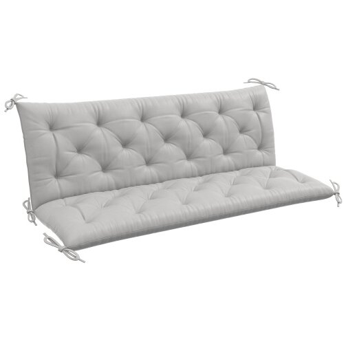 Nesta Blazina za klop 150x98x8 cm, s trakovi, svetlo siva, za notranjo in zunanjo uporabo, (5000505088) Slike