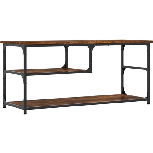 Maison Chic TV omarica - TV stojalo - Televizijska omarica dimljen hrast 103x38x46,5 cm inženirski les in jeklo, (21699114) Cene