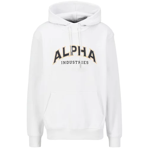 Alpha Industries Sweater majica bež / crna / bijela