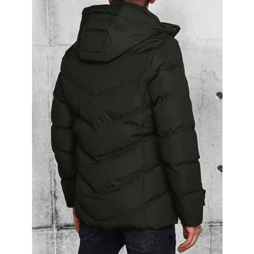 DStreet Men's Green Quilted Winter Jacket