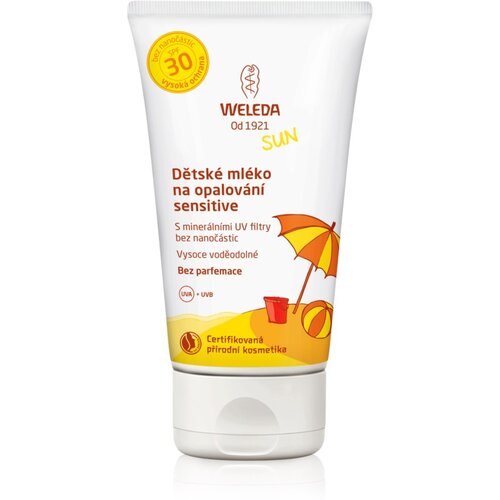 Weleda Baby & Kids Sun Edelweiss Sunscreen Sensitive SPF30 otroški losjon za sončenje za telo in obraz 150 ml Cene