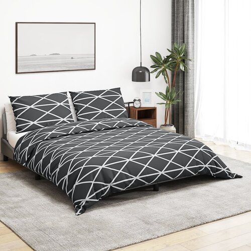 vidaXL Set posteljine za poplun sivi 260x220 cm pamučni Cijene