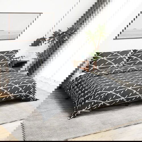 VidaXL Set posteljine za poplun sivi 260x220 cm pamučni Slike
