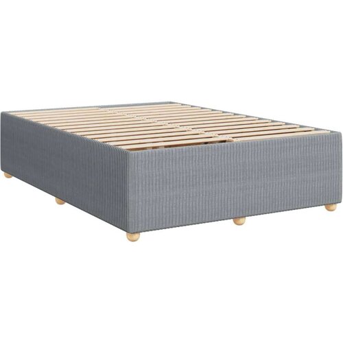 VidaXL Krevet s oprugama i madracem svjetlosivi 140x190 cm od tkanine Slike