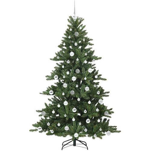 VidaXL Umjetno božićno drvce s nogom with LEDs s stalakom 180cm PVC Slike