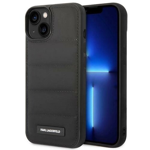 Karl Lagerfeld OVITEK PUFFY PODOLGAT LOGO ZA IPHONE 14 OVITEK ČRN, (21897197) Cene