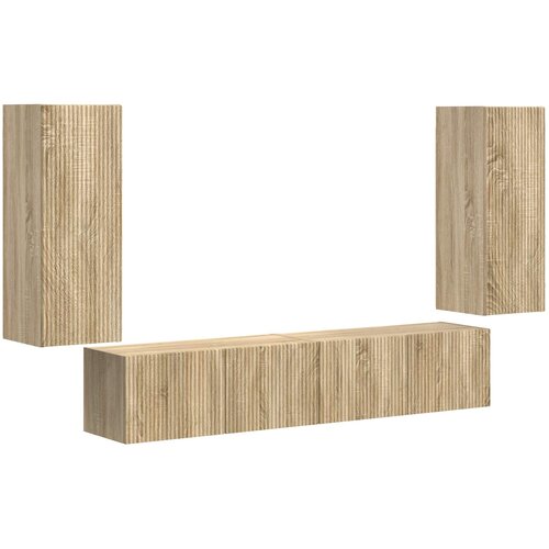 vidaXL Set omare za televizijo na steni 4 pcs Sonoma hrast, (5000132538) Cene