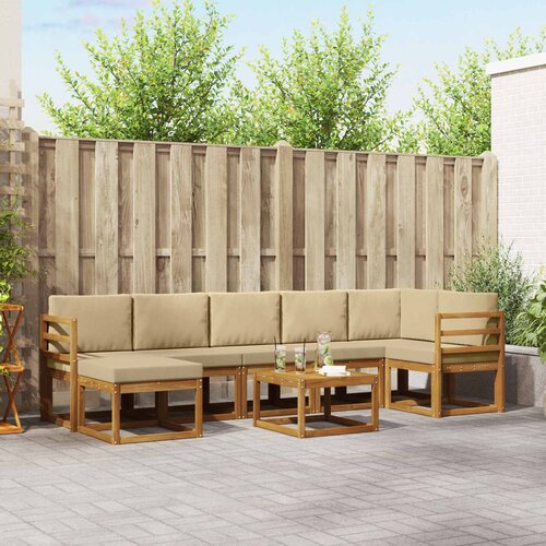  Set vanjskih sofa 8 kom. Prirodna i bež Cene