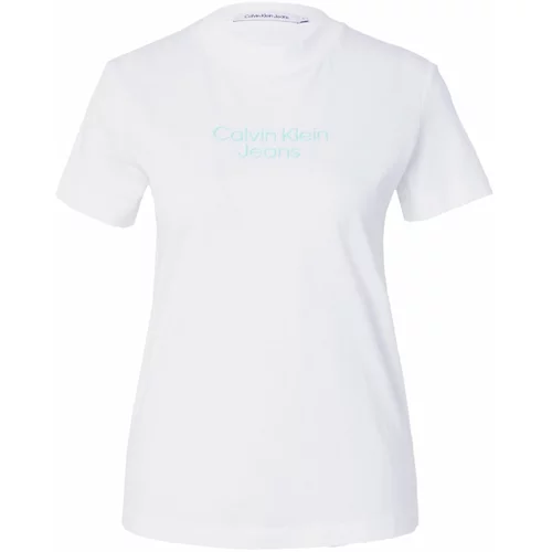 Calvin Klein Jeans Majica svijetloplava / bijela