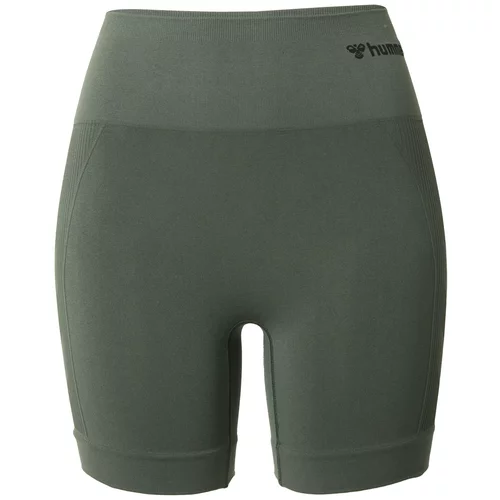 Hummel Športne hlače 'Tif' temno zelena / črna