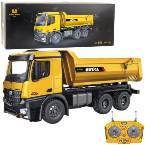 Lean Toys RC Huina prekucnik z lučmi in zvoki rumene barve 1:14 Slike