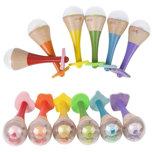 Classic World zvečka 2u1 drveni instrument rainbow maracas 1 kom. Cijene