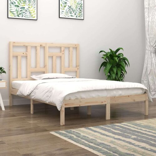  Okvir za krevet od masivnog drva 135 x 190 cm 4FT6 bračni Cene