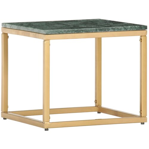 VidaXL Klubska mizica zelena 40x40x35 cm kamen z marmorno teksturo, (20712896) Slike