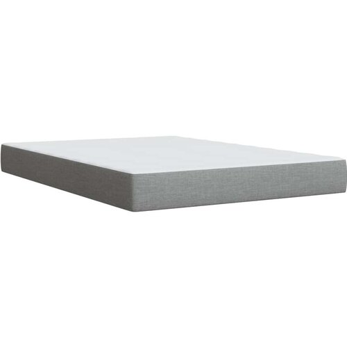 VidaXL krevet box spring s madracem svjetlosivi 140x200 cm od tkanine Slike