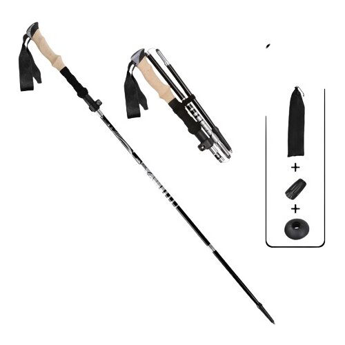INF Ultralahka zložljiva sprehajalna palica - 5 delov 33-125 cm Black, (21297044) Cene