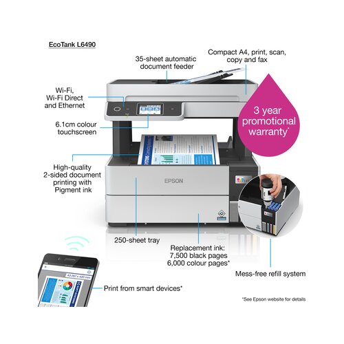 Epson Večnamenska naprava EcoTank L6490 Wi-Fi Slike