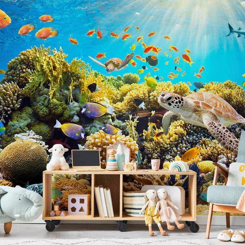Artgeist Fototapeta Underwater Land, 450x315cm Slike