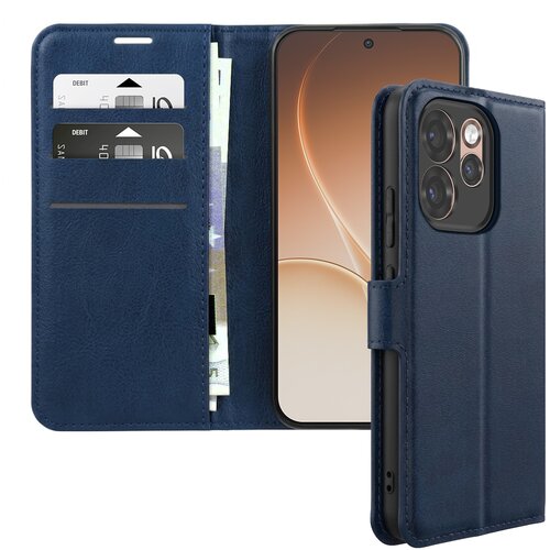AVIZAR Denarnica za Oppo Reno 15 Pro Pre&scaron;it učinek s funkcijo stojala, Nočno modra, (5000275537) Cene