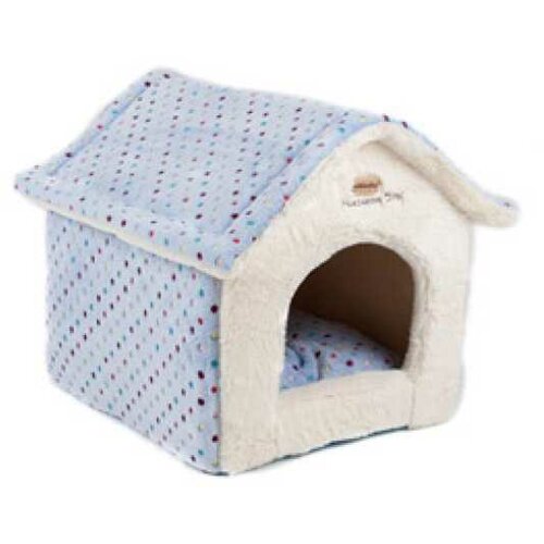 Ferribiella kućica za pse - soft od pliša, plava 58x48x54cm Slike