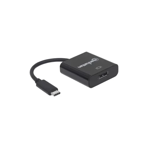 Manhattan USB / DisplayPort Adapter [1x USB 3.1 muški konektor AC - 1x Ženski konektor DisplayPort] Crna Kodiran u boji, Fleksibilan, Zašt