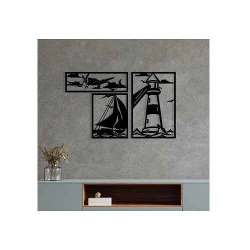 Wallity Zidna dekoracija Abadda, 72x43cm, Crna Slike