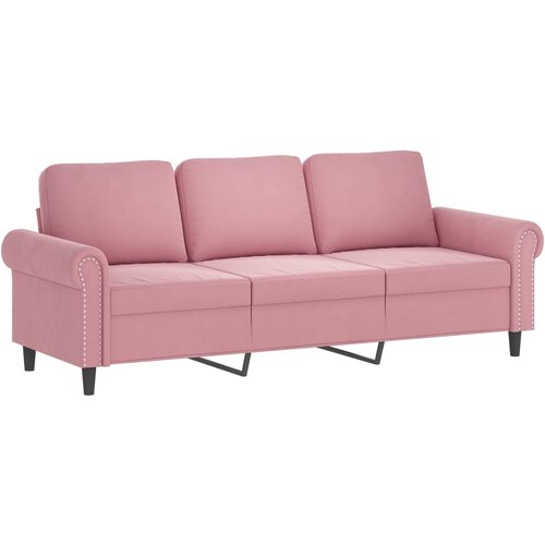 VidaXL Kavč trosed roza 180 cm žamet, (21007906) Slike