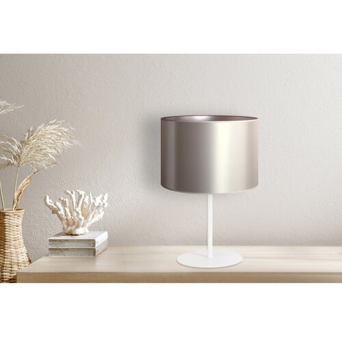  Duolla - Stona lampa CANNES 1xE14/15W/230V prečnik 20 cm srebrna/bela Slike