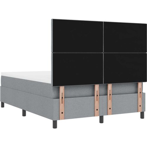 vidaXL Krevet s box springom s dušekom Svijetlosivi 160x200 cm tkanina Cene