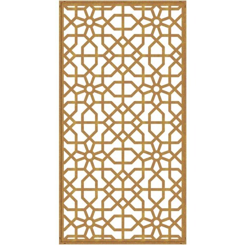 VidaXL Vrtni zidni ukras 105 x 55 cm čelik COR-TEN s maurskim uzorkom Slike