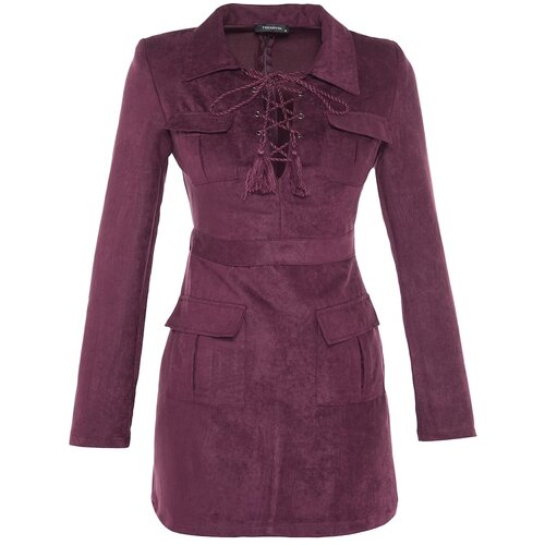 Trendyol Purple Tied Woven Dress Cene