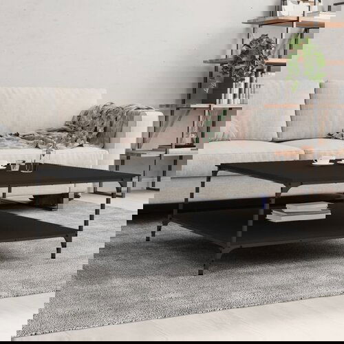 vidaXL Stolić za kavu crni 100 x 100 x 40 cm od konstruiranog drva Cijene